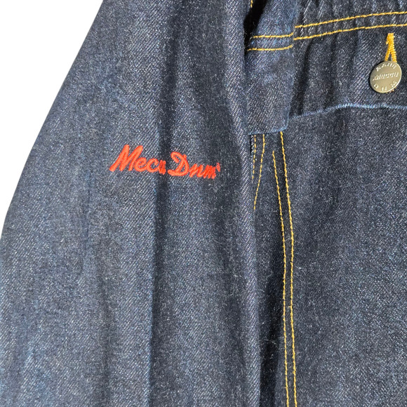 Vintage Mecca Denim Jacket Mens XXLarge Dark Wash Streetwear Hip Hop Rap 80s 90s - Picture 8 of 12